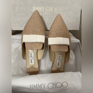 Jimmy Choo Raffia Mule / Authentic